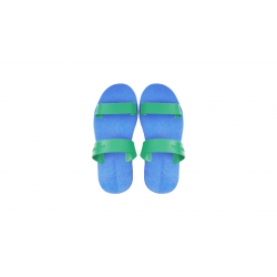 Ciabatta doppia fascia blu verde